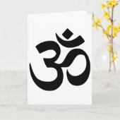 Buddhistisches Om-Symbol  Karte (Gelbe Blume)