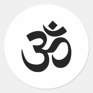 Buddhistisches Om-Symbol Runder Aufkleber