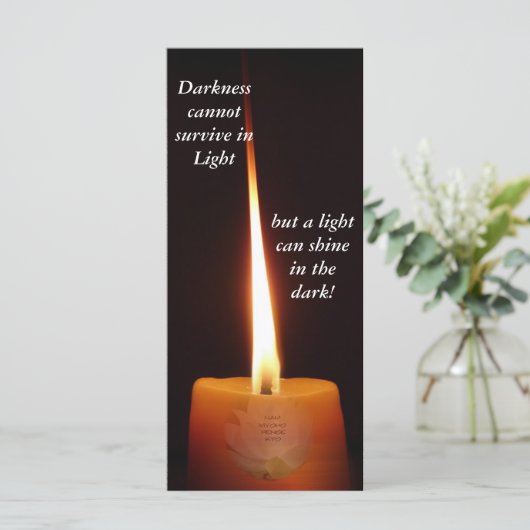 Buddhistisches SGI-Lesezeichen mit Lotus Candle un (Stehend Vorderseite)