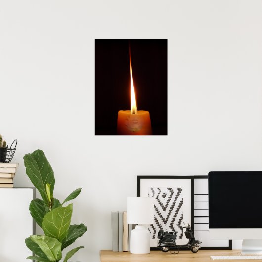 Buddhistisches SGI-Poster mit Lotus Candle und NMR Poster (Heimbüro)