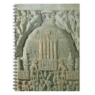 Buddhistisches stupa, Nagarjunakonda (Kalkstein) Notizblock