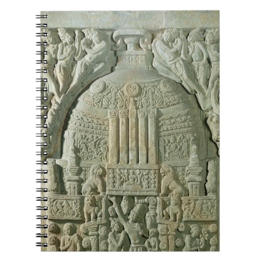 Buddhistisches stupa, Nagarjunakonda (Kalkstein) Notizblock (Vorderseite)