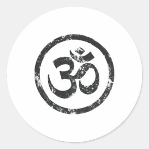 Buddhistisches Symbol Om Cooler Buddhismus Yoga Ta Runder Aufkleber