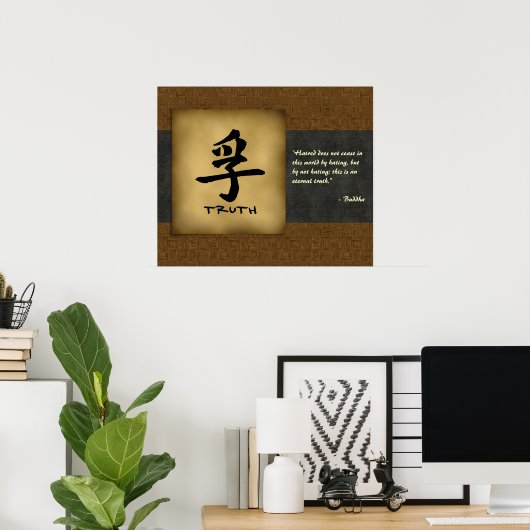 Buddhistisches Wahrheitszitat Custom Poster (Heimbüro)