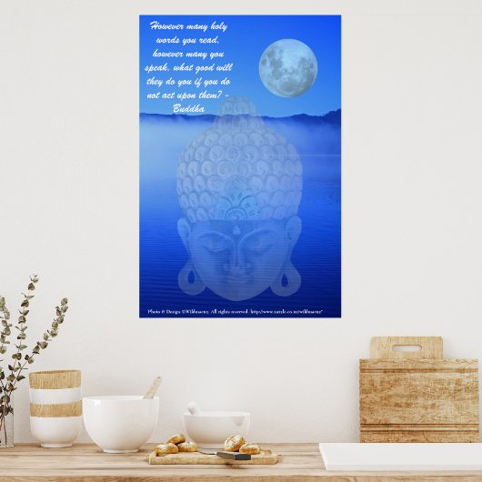 buddhistisches Zitatposter Poster (Küche)