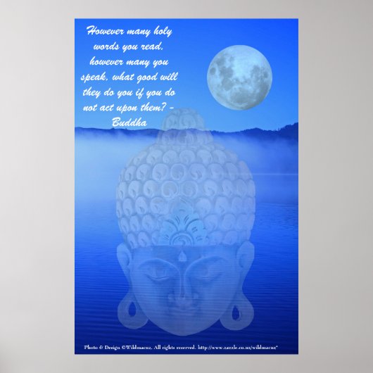 buddhistisches Zitatposter Poster (Vorne)