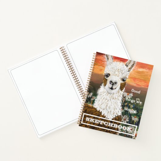 Budding Artist Sketchbook Mama Llama Spiral Notizblock (Innenseite)