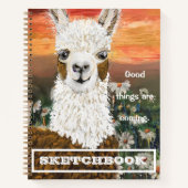 Budding Artist Sketchbook Mama Llama Spiral Notizblock (Vorderseite)