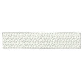 Budding Blue Branches auf Creme - nahtloses Muster Kurzer Tischläufer (Horizontal)