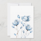 Budding mit Joy Blue Baby Dusche laden Einladung (Rückseite)