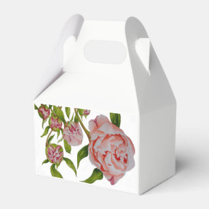 Budding Peongs on Gable Gvor Box Geschenkschachtel
