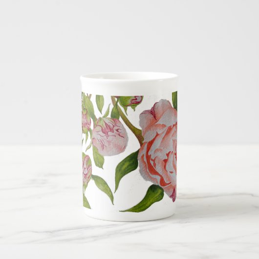 Budding Peonies Porzellantasse (Vorderseite)