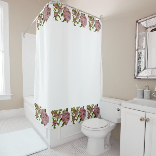 Budding Peonings auf einem Duschvorhang (Beispiel)