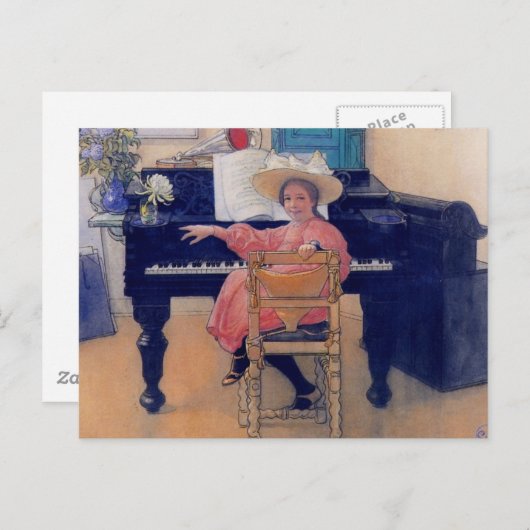 Budding Piano Diva Postkarte (Vorne/Hinten)