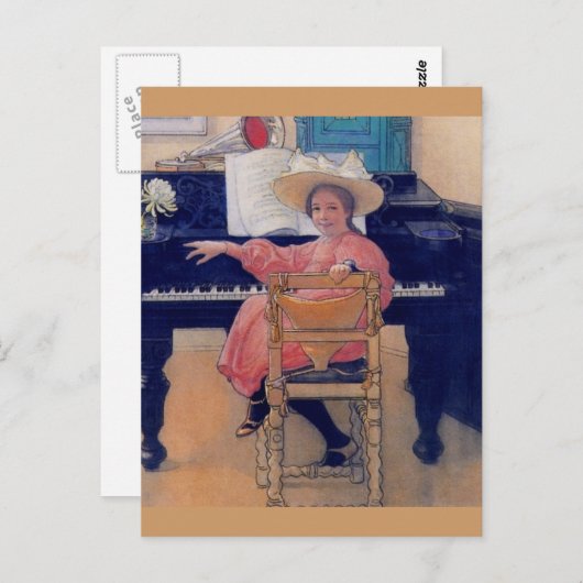 Budding Piano Diva Postkarte (Vorne/Hinten)