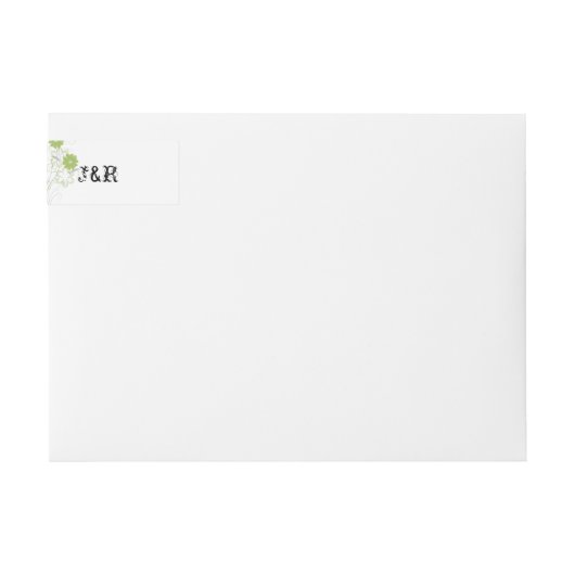 Budding Romance Wedding Wrap rund um Label (Vorderseite)
