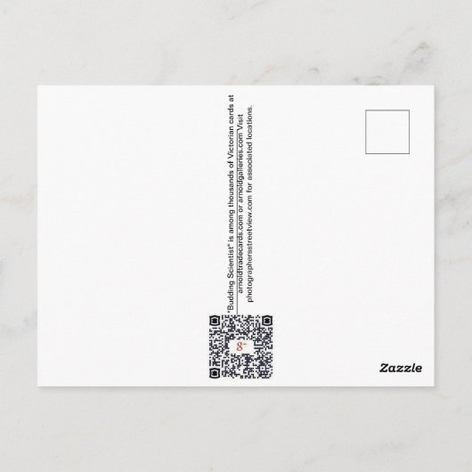 "Budding Scientist" Postkarte (Rückseite)