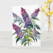 Buddleia - Aquarellblumen Karte (Gelbe Blume)