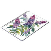 Buddleia - Aquarellblumen Notizblock (Linke Seite)