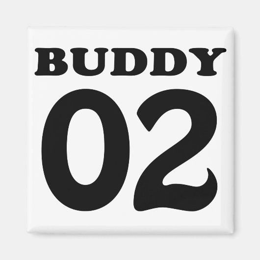 Buddy 02 schwarz magnet (Vorne)