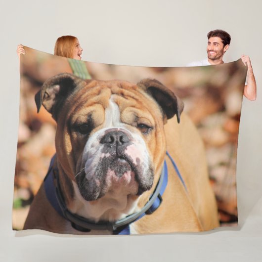 Buddy Bulldog Fleecedecke (Beispiel)