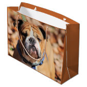 Buddy Bulldog-Geschenktasche Große Geschenktüte (Rückseite Schrägansicht)