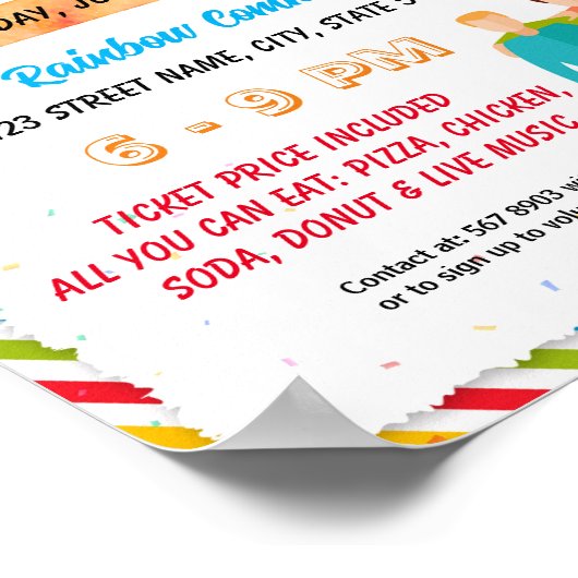 Buddy Day Event Flyer Plakatvorlage Poster (Ecke)