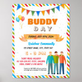 Buddy Day Event Flyer Plakatvorlage Poster (Vorne)