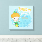 Buddy den Elf, du hast es getan! Herzlichen Glückw Leinwanddruck (Insitu (Holzboden))