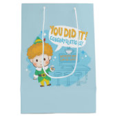 Buddy den Elf, du hast es getan! Herzlichen Glückw Mittlere Geschenktüte (Rückseite)