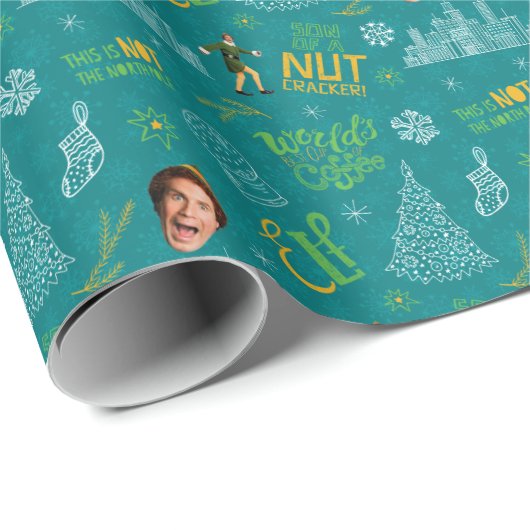 Buddy der Elf Aquamarines Zitatsmuster Geschenkpapier (Rolleneckpunkt)