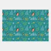 Buddy der Elf Aquamarines Zitatsmuster Geschenkpapier Set (Vorderseite)