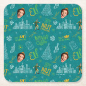 Buddy der Elf Aquamarines Zitatsmuster Rechteckiger Pappuntersetzer (Vorderseite)