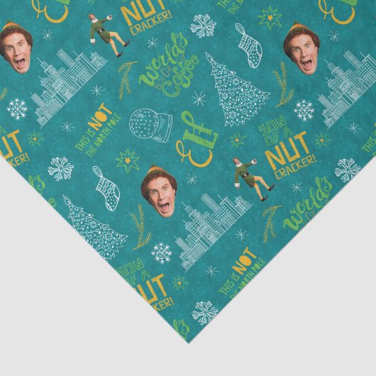 Buddy der Elf Aquamarines Zitatsmuster Seidenpapier (Ausschnitt)