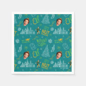 Buddy der Elf Aquamarines Zitatsmuster Serviette (Vorderseite)