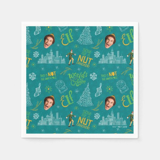 Buddy der Elf Aquamarines Zitatsmuster Serviette (Vorderseite)