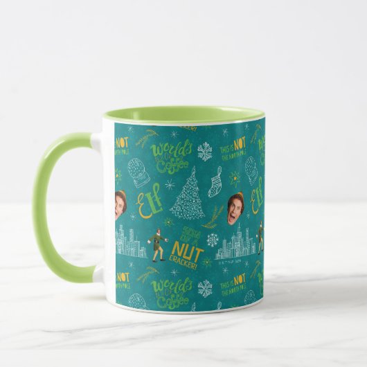 Buddy der Elf Aquamarines Zitatsmuster Tasse (Links)