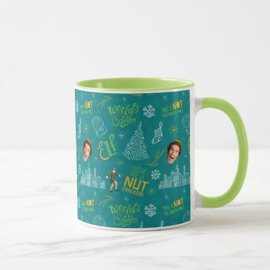 Buddy der Elf Aquamarines Zitatsmuster Tasse (Rechts)