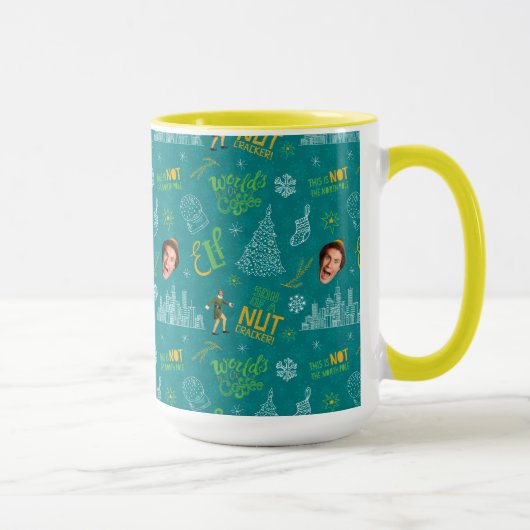 Buddy der Elf Aquamarines Zitatsmuster Tasse (Rechts)