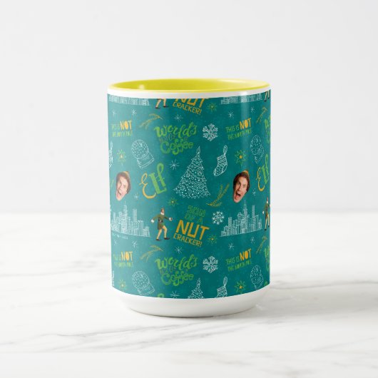 Buddy der Elf Aquamarines Zitatsmuster Tasse (Zentrum)