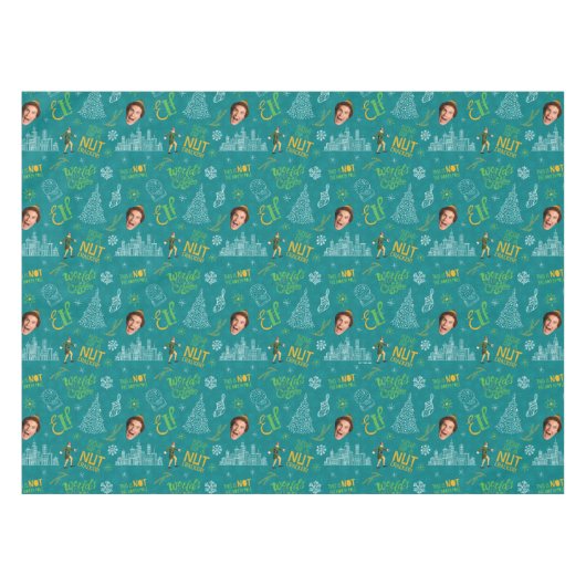 Buddy der Elf Aquamarines Zitatsmuster Tischdecke (Vorderseite (Horizontal))