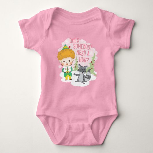 Buddy der Elf braucht jemand eine Umarmung? Baby Strampler (Vorderseite)