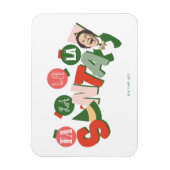 Buddy der Elf | Fa La La La Santa Magnet (Vertikal)