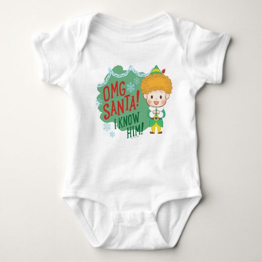 Buddy der Elf OMG Santa! Ich kenne ihn! Baby Strampler (Vorderseite)