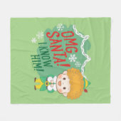 Buddy der Elf OMG Santa! Ich kenne ihn! Fleecedecke (Vorderseite (Horizontal))