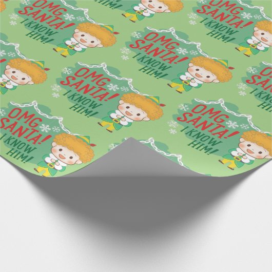 Buddy der Elf OMG Santa! Ich kenne ihn! Geschenkpapier (Ecke)