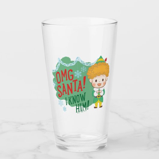 Buddy der Elf OMG Santa! Ich kenne ihn! Glas (Vorderseite)