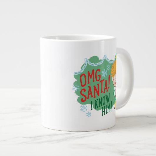 Buddy der Elf OMG Santa! Ich kenne ihn! Jumbo-Tasse (Vorderseite Rechts)
