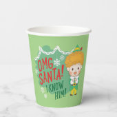 Buddy der Elf OMG Santa! Ich kenne ihn! Pappbecher (Rückseite)