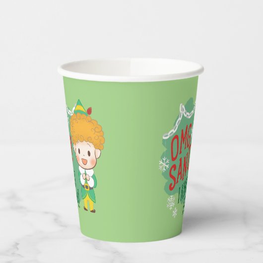 Buddy der Elf OMG Santa! Ich kenne ihn! Pappbecher (Links)